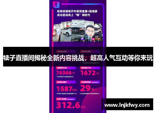 犊子直播间揭秘全新内容挑战，超高人气互动等你来玩